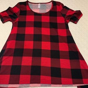 Buffalo plaid LuLaRoe Perfect T